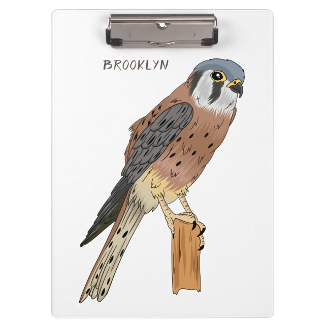 Porte-bloc Illustration d'oiseau américain Kestrel (Devant)