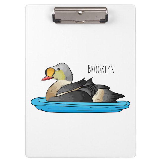 Porte-bloc Illustration d'oiseau de l'eider King (Devant)