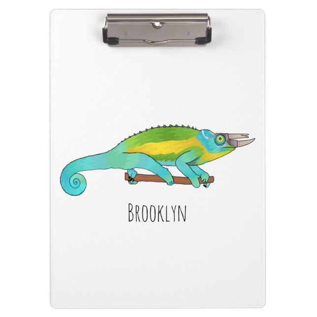 Porte-bloc Illustration du caméléon de Jackson (Devant)