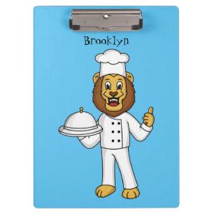 Porte-bloc Illustration du chef mignon lion