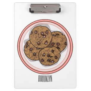 Porte-bloc Illustration du cookie de puce à chocolat