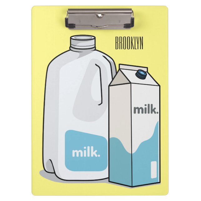 Porte-bloc Illustration du lait (Devant)