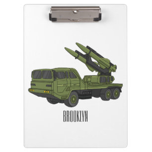 Porte-bloc Illustration d'un camion de missiles militaires