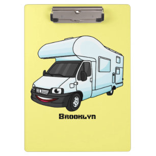 Porte-bloc Illustration d'un campervan heureux