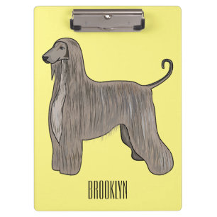 Porte-bloc Illustration d'un chien hound afghan