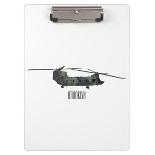 Porte-bloc Illustration d'un hélicoptère de l'armée de Chinoo