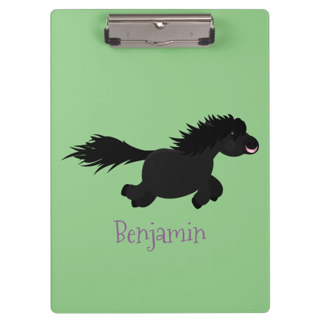 Porte-bloc Illustration d'un poney de Shetland mignon (Devant)