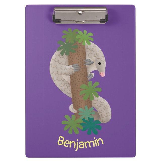 Porte-bloc Illustration d'une anteure de pangolin mignonne (Devant)