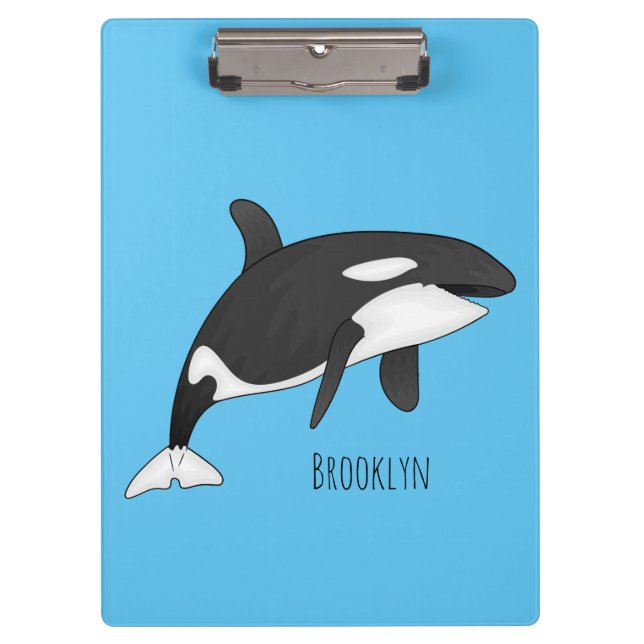 Porte-bloc Illustration d'une baleine tueuse (Devant)