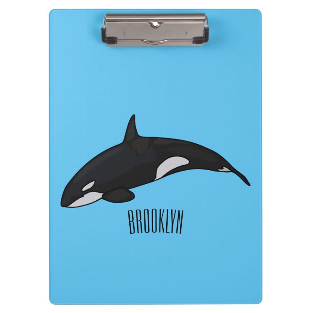 Porte-bloc Illustration d'une baleine tueuse (Devant)