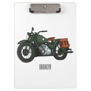 Porte-bloc Illustration d'une moto de croiseur militaire