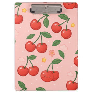 Porte-bloc Illustration joyeuse de Kawaii Cherry Motif