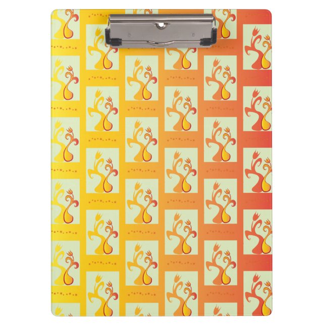 Porte-bloc Illustration moderne Sunny jaune Tulip Couple (Devant)