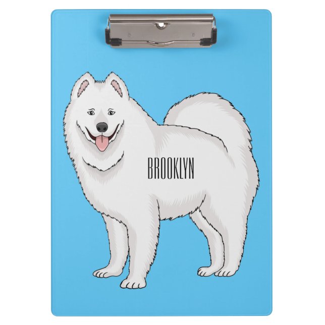 Porte-bloc Illustration Samoyed dog (Devant)