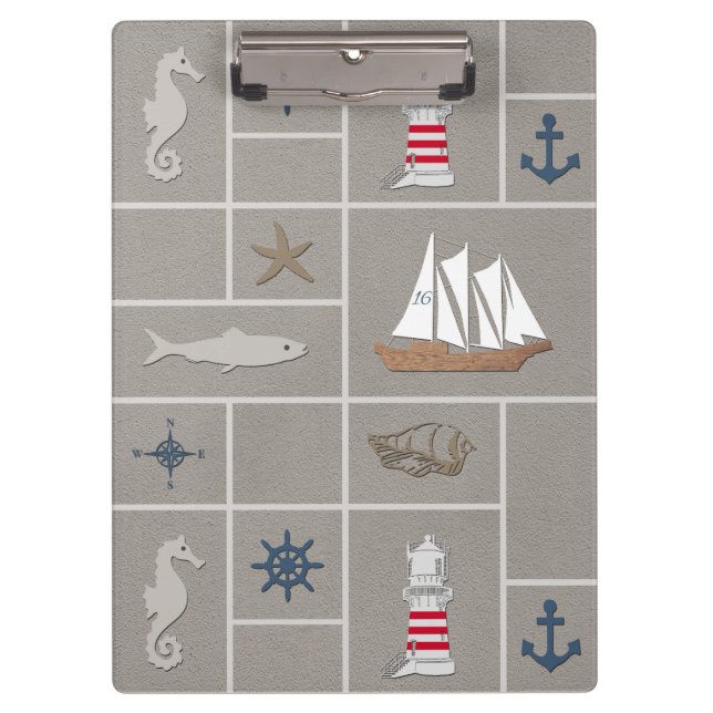 Porte-bloc Illustration thématique marine (Devant)