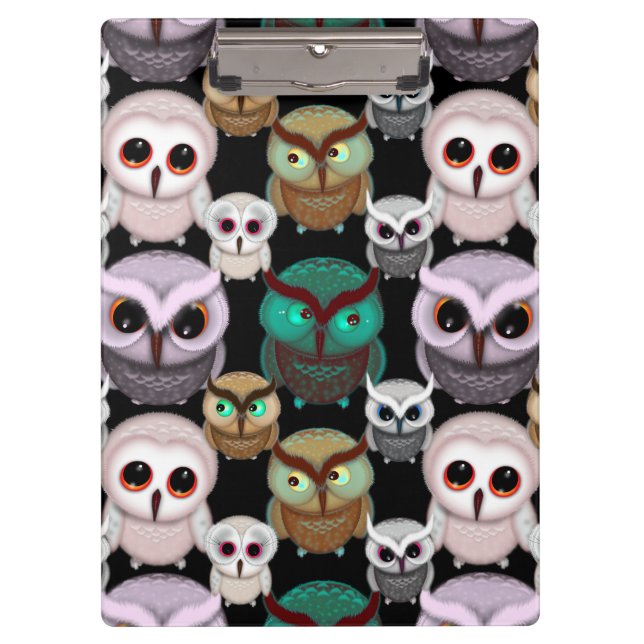 Porte-bloc Illustrations de hiboux mignons motif (Devant)
