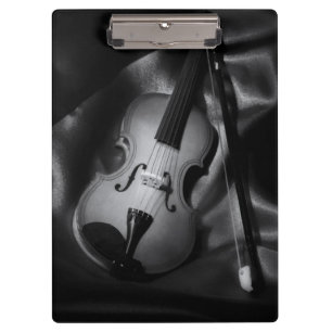 Porte-bloc Image en noir et blanc d'un violon nature morte