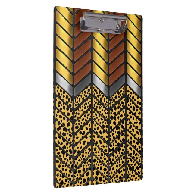 Porte-bloc Impression d'animal de guépard à chevron zigzag mo (Swatch)