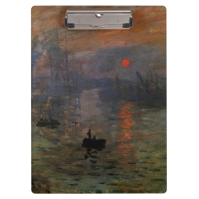 Porte-bloc Impression Sunrise de Claude Monet, Art Vintage (Devant)