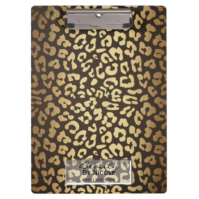 Porte-bloc Imprimé Peau d'Animal Guépard Léopard Moderne Glam (Devant)