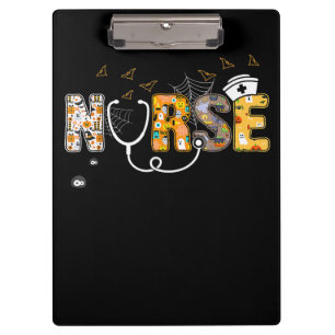 Porte-bloc Infirmière Cadeau Halloween avec Citrouille Boo Sp
