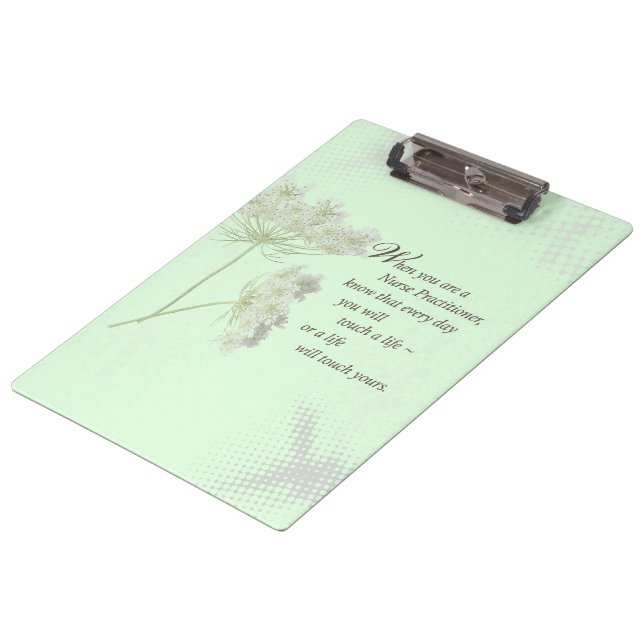 Porte-bloc Infirmière praticien Touch Vies Fleur sauvage (Incliné)