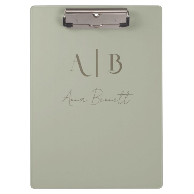 Porte-bloc Initiales de monogramme personnalisé moderne Nom S (Devant)