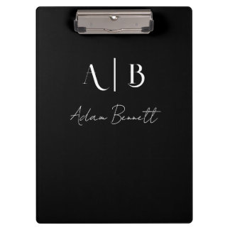 Porte-bloc Initiales Monogrammes Personnalisées Modernes Nom