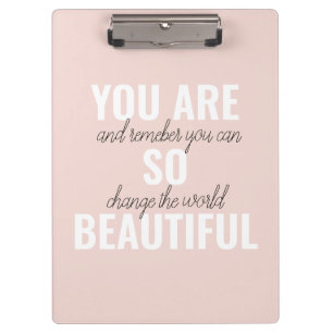 Porte-bloc Inspiration Vous Êtes Si Belle Citation Positive