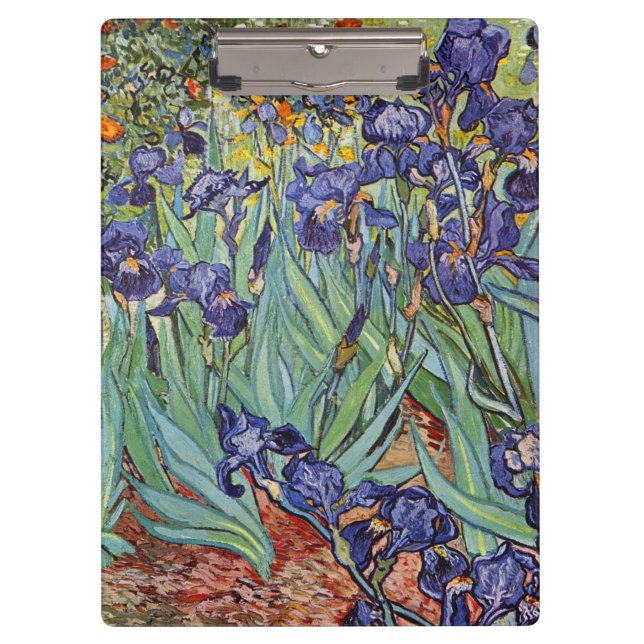 Porte-bloc Iris de Van Gogh Peinture Impressionniste (Devant)