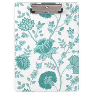 Porte-bloc Jacobean Floral Lg Motif Teintures sur blanc