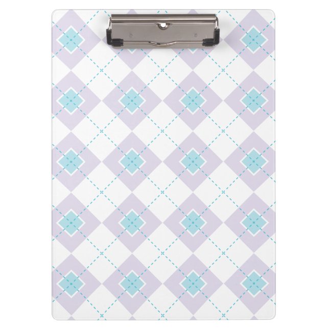Porte-bloc Jacquard bleu et violet (Devant)