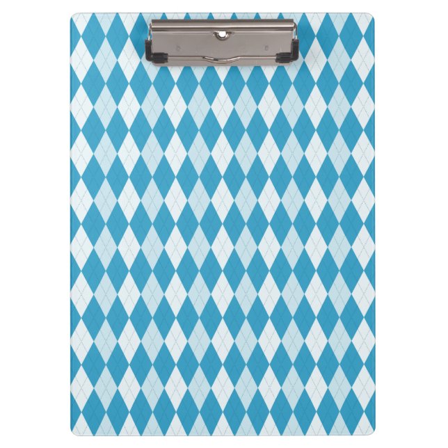 Porte-bloc Jacquard bleu Peacock Petite forme diamant (Devant)