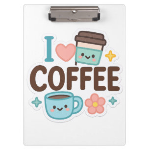 Porte-bloc J'adore le café Mignon Kawaii Autocollant – Café A