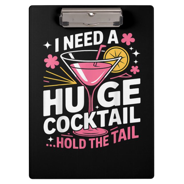 Porte-bloc J'ai besoin d'un énorme cocktail drôle (Devant)