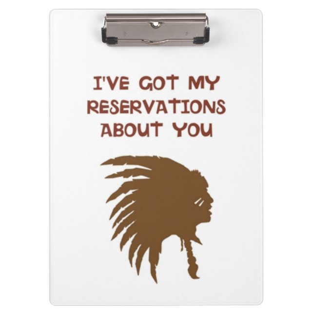 PORTE-BLOC "J'AI MES RÉSERVATIONS À VOTRE SUJET" INDIAN (Devant)