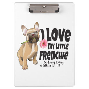 Porte-bloc J'aime mon petit Français - French bulldog