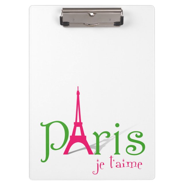 Porte-bloc J'aime Paris (Devant)