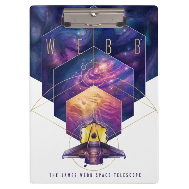 Porte-bloc James Webb télescope spatial Illustration Art (Devant)