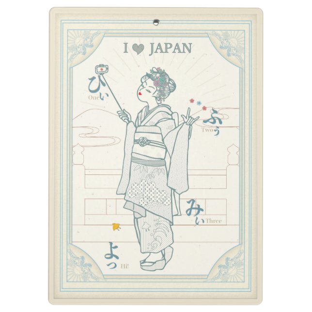 Porte-bloc Japan's ancient capital and cute maiko. (Dos)
