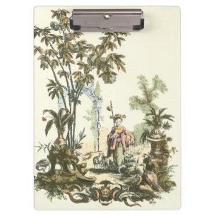 Porte-bloc Jardin asiatique avec la femme et les animaux