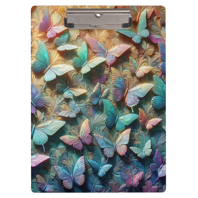 Porte-bloc Jardin de papillons iridescent (Devant)
