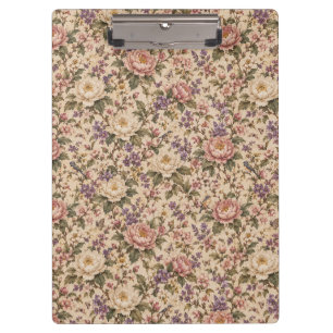 Porte-bloc Jardin de roses botaniques vintage et motif papill