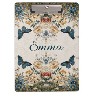 Porte-bloc Jardin Floral Papillon Printemps Vintage