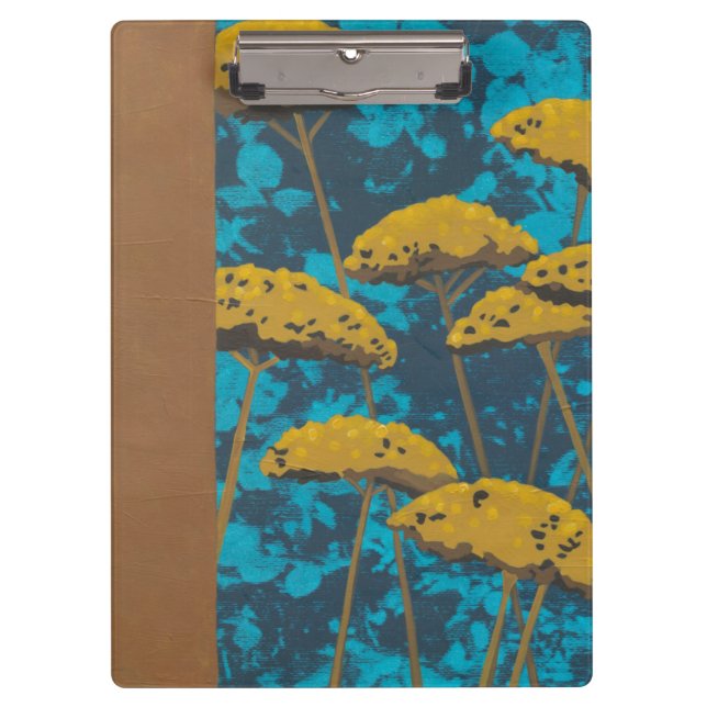 Porte-bloc Jardin Golden Yarrow avec Arrière - plan bleu (Devant)