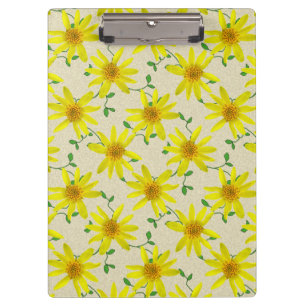 Porte-bloc Jaune de jardin botanique de fleurs sauvages sur