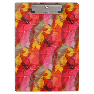 Porte-bloc Jaune rouge d'art d'aquarelle