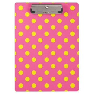 Porte-bloc Jaune sur rose Pois Design Motif