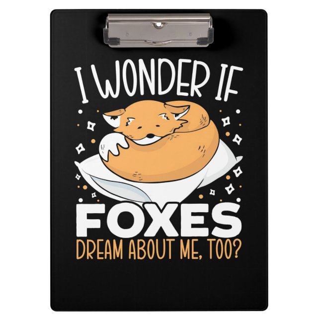 Porte-bloc Je Me Demande Si Foxes Rêve De Moi (Devant)