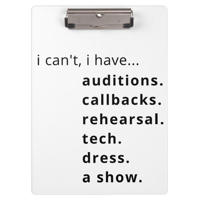 Porte-bloc Je ne peux pas, j'ai... porte - bloc. (Devant)